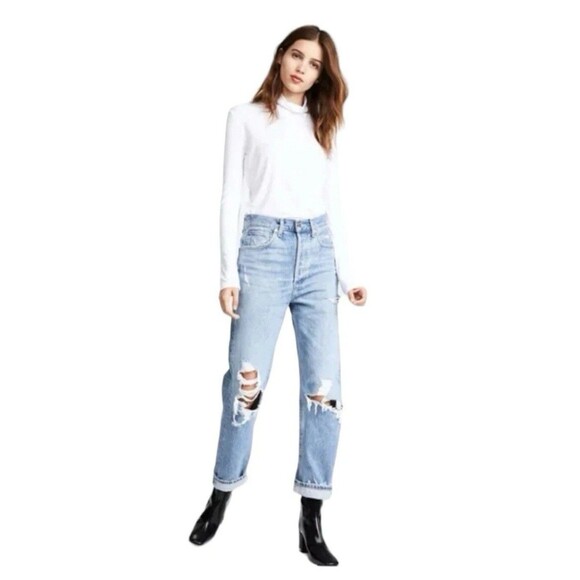 Agolde 90s mid rise loose fit jeans in Fallout wash Size 24 - Picture 1 of 10